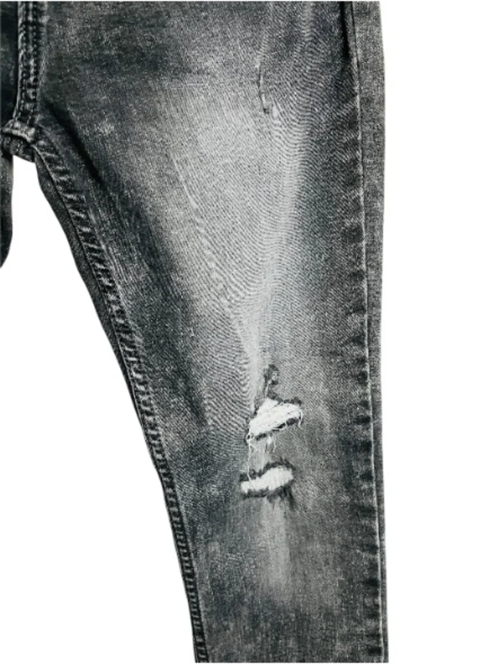 Wonder Nation EUC Junior Slim Straight Distressed Black Jeans - Picture 5 of 9